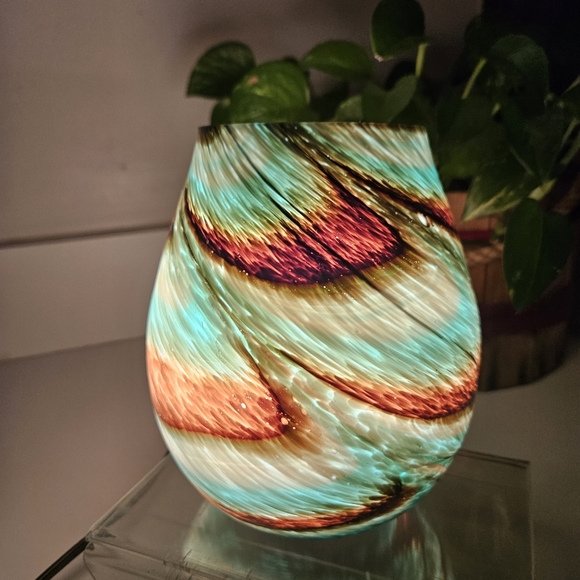 VP Home Lamp Wall Plug-in Wax Warmer for Scented Wax Viridian Swirl Radiant Art - Picture 11 of 11